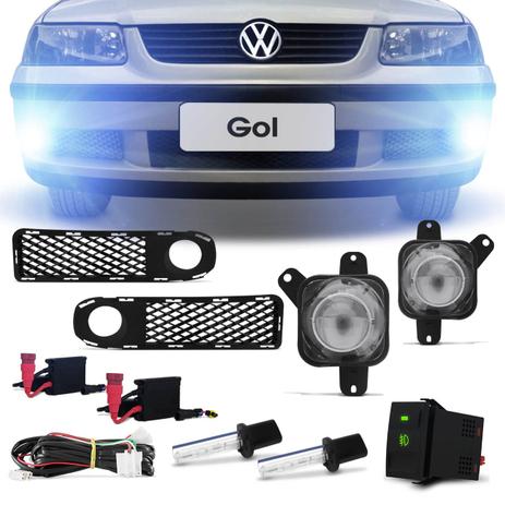 Kit Farol Milha Gol Parati Saveiro G3 00 01 02 Fase 1 + Grade Moldura Milha + Xenon 8000K Azulada - Prime é boa?