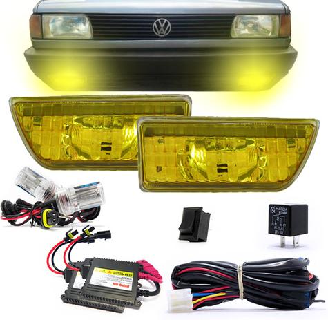 Kit Farol Milha Gol Parati Saveiro Quadrado 1987 A 1994 Amarelo Universal + Xenon 8000K Auxiliar - Fortluz Menor preço em Kit Farol Milha Gol Parati Saveiro Quadrado 1987 A 1994 Amarelo Universal + Xenon 8000K Auxiliar - Fortluz