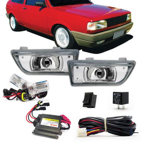 Kit Farol Milha Gol Parati Saveiro Quadrado 1987 A 1994 Lente Lisa Universal + Xenon 4300K Auxiliar - Fortluz é boa?
