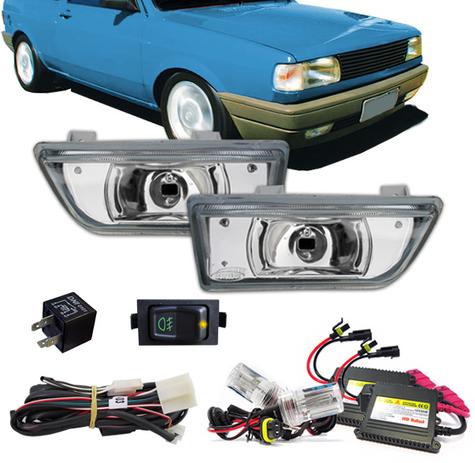 Kit Farol Milha Gol Parati Saveiro Quadrado 1987 A 1994 Lente Lisa + Xenon 4300K Auxiliar - Fortluz é boa?