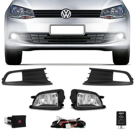 Kit Farol Milha Gol Voyage G6 2013 2014 2015 2016 Auxiliar Neblina com Moldura Milha Preto - Prime é ruim? Kit Farol Milha Gol Voyage G6 2013 2014 2015 2016 Auxiliar Neblina com Moldura Milha Preto - Prime é boa?