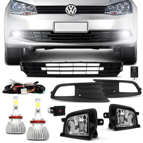 Kit Farol Milha Gol Voyage G6 2013 a 2016 + Grade Moldura Milha + Kit Super LED Headlight H8 6000K - Prime Menor preço em Kit Farol Milha Gol Voyage G6 2013 a 2016 + Grade Moldura Milha + Kit Super LED Headlight H8 6000K - Prime