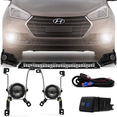 Kit Farol Milha HB20 HB20S 2016 2017 2018 2019 Auxiliar Neblina + Grade Moldura 3 Peças - Prime Menor preço em Kit Farol Milha HB20 HB20S 2016 2017 2018 2019 Auxiliar Neblina + Grade Moldura 3 Peças - Prime