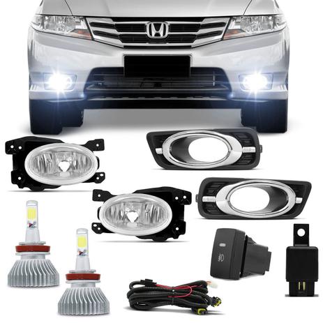 Kit Farol Milha Honda City 12 a 14 com Par Lâmpada Super LED Headlight H11 6000K 6400LM Efeito Xênon - Prime Menor preço em Kit Farol Milha Honda City 12 a 14 com Par Lâmpada Super LED Headlight H11 6000K 6400LM Efeito Xênon - Prime