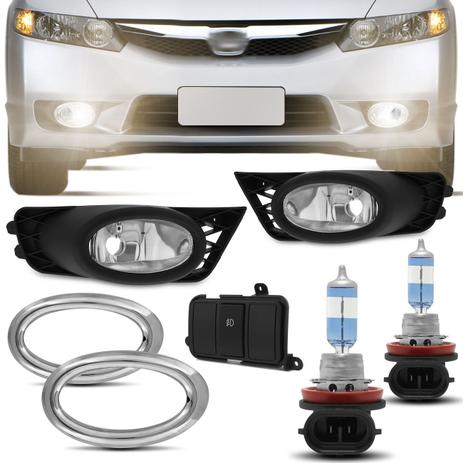 Kit Farol Milha Honda Civic 09 a 11 Auxiliar Neblina com Par Lâmpada Halógena H11 3900K Efeito Xênon - Prime é boa?