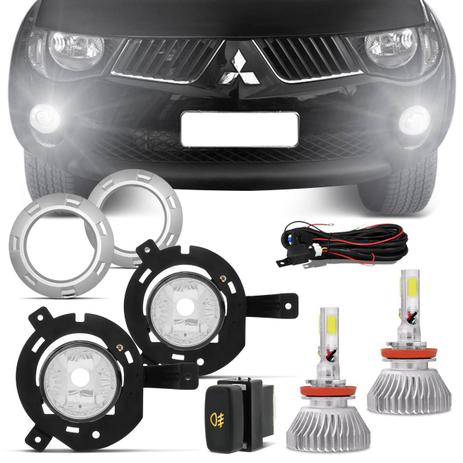 Kit Farol Milha L200 Triton 05 a 10 com Par Super LED 3D Headlight H11 6000K 7200LM Efeito Xênon - Prime Menor preço em Kit Farol Milha L200 Triton 05 a 10 com Par Super LED 3D Headlight H11 6000K 7200LM Efeito Xênon - Prime