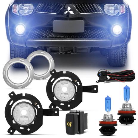 Kit Farol Milha L200 Triton 2005 a 2010 com Par Lâmpada Super Branca H11 8500K Efeito Xênon - Prime Menor preço em Kit Farol Milha L200 Triton 2005 a 2010 com Par Lâmpada Super Branca H11 8500K Efeito Xênon - Prime