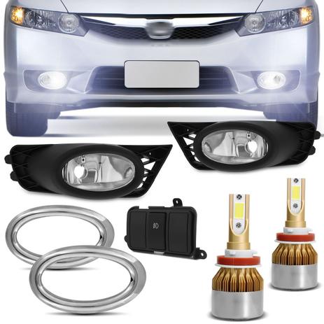 Kit Farol Milha New Civic 09 a 11 Auxiliar Neblina com Par Ultra LED Full H11 6000K 8000LM - Prime é boa?