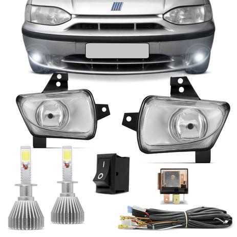 Kit Farol Milha Palio Siena Strada Weekend G1 Palio Young com Par Lâmpadas Super LED H1 6000K 6400LM - Prime Menor preço em Kit Farol Milha Palio Siena Strada Weekend G1 Palio Young com Par Lâmpadas Super LED H1 6000K 6400LM - Prime