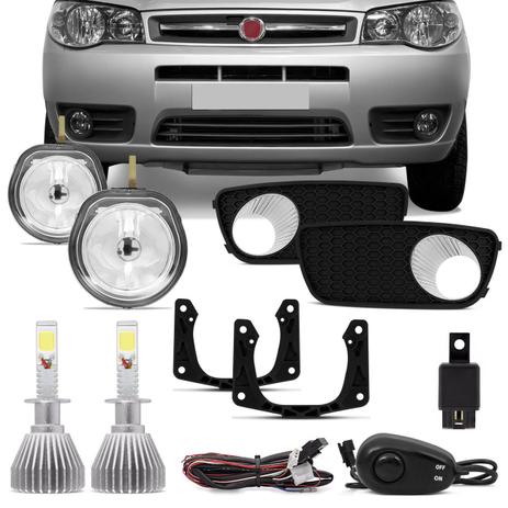 Kit Farol Milha Palio Weekend Siena Strada G3 Aros Cromados e Par Lâmpadas Super LED H1 6000K 6400LM - Prime Menor preço em Kit Farol Milha Palio Weekend Siena Strada G3 Aros Cromados e Par Lâmpadas Super LED H1 6000K 6400LM - Prime
