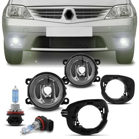 Kit Farol Milha Sandero 07 a 11 Logan 06 a 11 + Par Lâmpadas Super Branca Osram H11 3900K 55W - Kit Prime Menor preço em Kit Farol Milha Sandero 07 a 11 Logan 06 a 11 + Par Lâmpadas Super Branca Osram H11 3900K 55W - Kit Prime