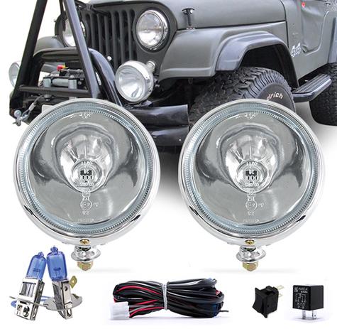 Kit Farol Milha Universal Redondo Super Oscar Cromado Auxiliar 182mm - Fortluz é boa?