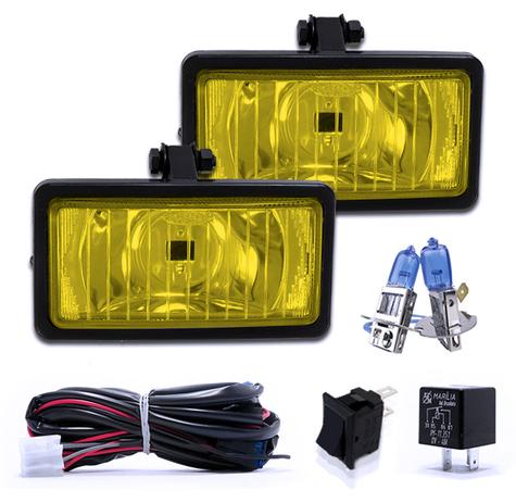 Kit Farol Milha Universal Retangular Carcaça Preta Lente Amarela Auxiliar 158X83mm - Fortluz é ruim? Kit Farol Milha Universal Retangular Carcaça Preta Lente Amarela Auxiliar 158X83mm - Fortluz é boa?