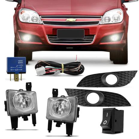Kit Farol Milha Vectra 2009 2010 2011 Auxiliar Neblina com Moldura Preta - Prime Menor preço em Kit Farol Milha Vectra 2009 2010 2011 Auxiliar Neblina com Moldura Preta - Prime