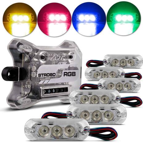 Kit Farol Strobo LPS RGB Color AJK 6 Faróis 1 Central 1 Controle 3 LEDs 8 Efeitos 3 Saídas Black - Ajk eletronics Menor preço em Kit Farol Strobo LPS RGB Color AJK 6 Faróis 1 Central 1 Controle 3 LEDs 8 Efeitos 3 Saídas Black - Ajk eletronics