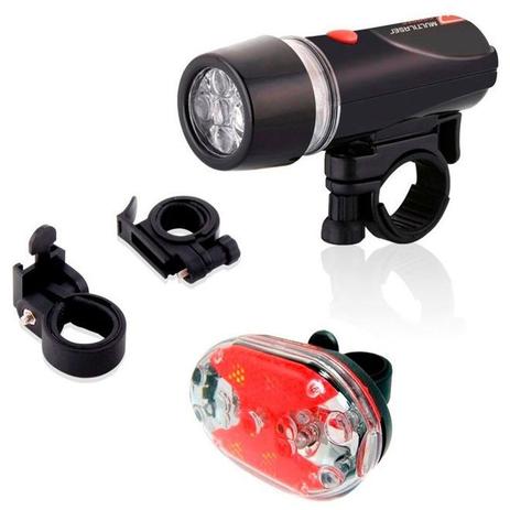 Kit Farol Traseiro + Farol Dianteiro Para Bicicleta BI006 Atrio. - Multilaser Menor preço em Kit Farol Traseiro + Farol Dianteiro Para Bicicleta BI006 Atrio. - Multilaser