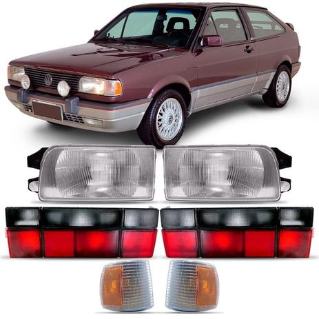 Kit Farol Volkswagen Gol Quadrado 1991 A 1995 + Pisca + Lanterna - Sp acessórios Menor preço em Kit Farol Volkswagen Gol Quadrado 1991 A 1995 + Pisca + Lanterna - Sp acessórios