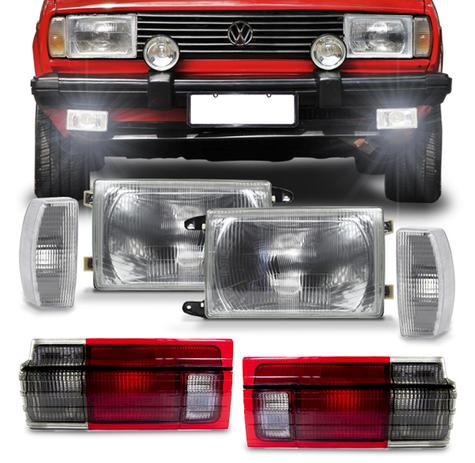 Kit Farol Voyage 1981 1982 1983 1984 1985 1986 Pisca Cristal e Lanterna Traseira Fume 06 Peças - Varius Menor preço em Kit Farol Voyage 1981 1982 1983 1984 1985 1986 Pisca Cristal e Lanterna Traseira Fume 06 Peças - Varius