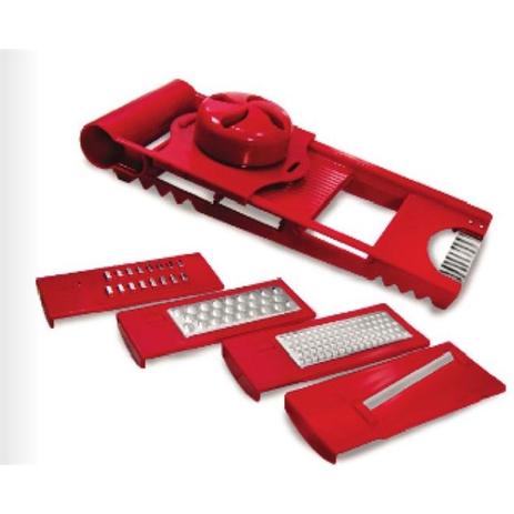 Kit fatiador mandolin cortador ralador de mesa e bancada com laminas em inox e ajuste de espessura s - Gimp Menor preço em Kit fatiador mandolin cortador ralador de mesa e bancada com laminas em inox e ajuste de espessura s - Gimp
