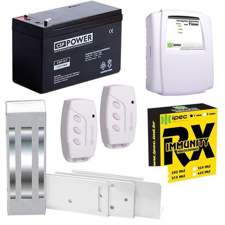 Kit Fechadura Trava Magnética M150 Eletroímã Ipec Menor preço em Kit Fechadura Trava Magnética M150 Eletroímã Ipec