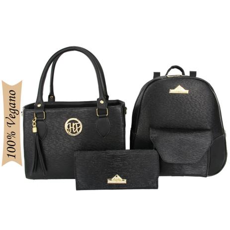 Kit Feminino Mochila + Bolsa + Carteira - Heloisa Fonseca Menor preço em Kit Feminino Mochila + Bolsa + Carteira - Heloisa Fonseca