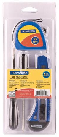Kit ferr. multiuso 4pcs tramontina (43408118) Menor preço em Kit ferr. multiuso 4pcs tramontina (43408118)