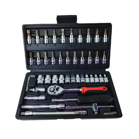 Kit Ferramentas - Chaves Soquetes Sextavados 46 Peças TM 2046 - Teem Menor preço em Kit Ferramentas - Chaves Soquetes Sextavados 46 Peças TM 2046 - Teem