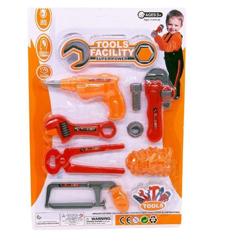kit de ferramentas de brinquedo completo
