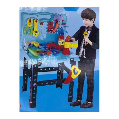 Kit ferramentas infantil oficina com 60 peças e bancada de trabalho com furadeira e acessorios crian - Faça resolva Menor preço em Kit ferramentas infantil oficina com 60 peças e bancada de trabalho com furadeira e acessorios crian - Faça resolva