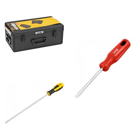 Kit Ferramentas MadeiraMadeira com Maleta e 2 Chaves de Fenda 1/4”x10” e 1/4”x4” 395878 Preto - Vonder Menor preço em Kit Ferramentas MadeiraMadeira com Maleta e 2 Chaves de Fenda 1/4”x10” e 1/4”x4” 395878 Preto - Vonder