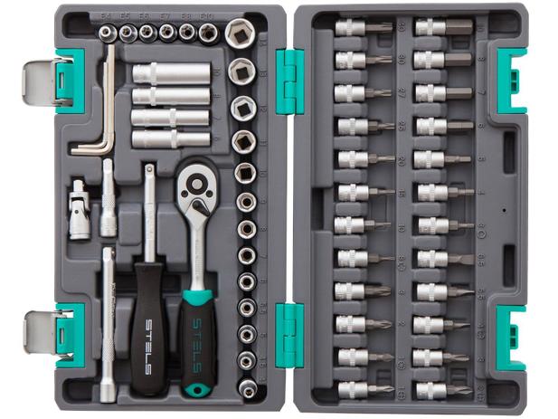 Kit Ferramentas Stels 57 Peças - 14101 com Catraca - Magazine