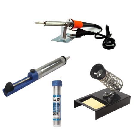 Kit Ferro Solda Com Sugador Tubo Solda E Suporte 110V/220V 30W-40W-60W - IUNIT é boa?