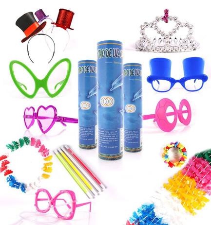 Kit Festa Adereços Baladas 200 Itens - Aluá festas Menor preço em Kit Festa Adereços Baladas 200 Itens - Aluá festas
