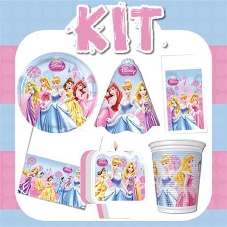 Kit Festa Infantil das Princesas Glamour 24 pessoas Econômico - Festabox Menor preço em Kit Festa Infantil das Princesas Glamour 24 pessoas Econômico - Festabox