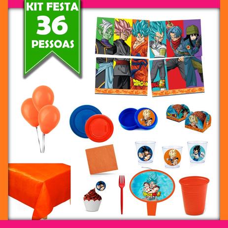 Kit Festa Infantil Dragon Ball Super 36 Pessoas - Festabox Menor preço em Kit Festa Infantil Dragon Ball Super 36 Pessoas - Festabox