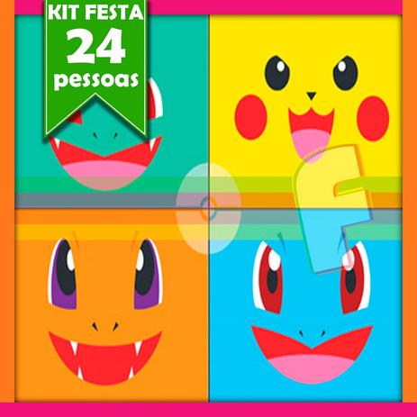 Kit Festa Infantil Pokémon 24 Pessoas Econômico - Festabox Menor preço em Kit Festa Infantil Pokémon 24 Pessoas Econômico - Festabox