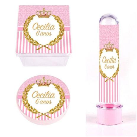 Menor preço em Kit Festa Lembrancinha Personalizada 120 Itens Realeza - Aluá festas