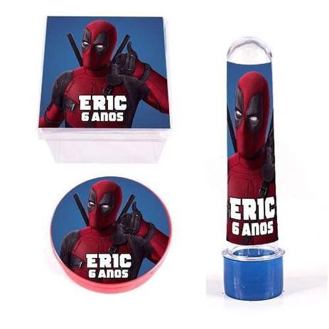 Kit Festa Lembrancinha Personalizada 30 Itens Deadpool - Aluá festas Menor preço em Kit Festa Lembrancinha Personalizada 30 Itens Deadpool - Aluá festas
