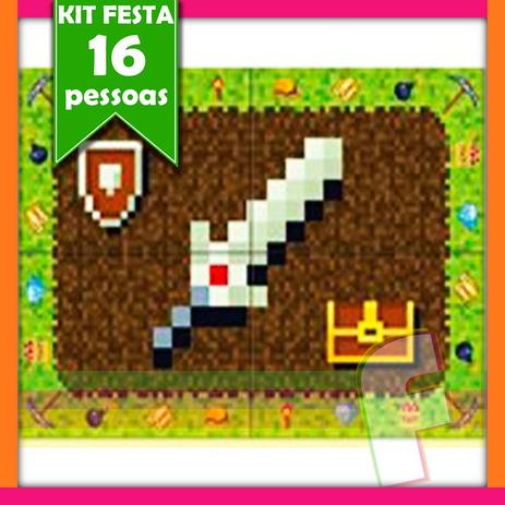 Kit Festa Minecraft 16 Pessoas Econômico - Festabox Menor preço em Kit Festa Minecraft 16 Pessoas Econômico - Festabox