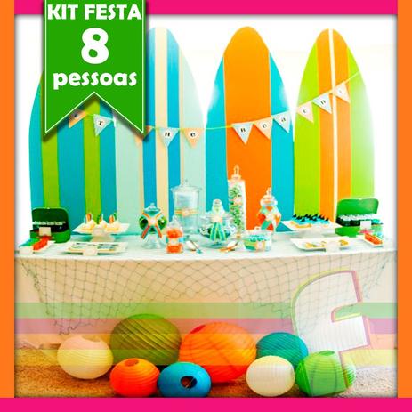 Kit Festa Surf 08 pessoas econômico - Festabox Menor preço em Kit Festa Surf 08 pessoas econômico - Festabox