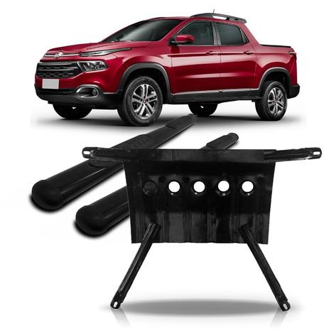 Kit Fiat Toro Estribo Lateral Oval Preto + Protetor Carter - Ccf Menor preço em Kit Fiat Toro Estribo Lateral Oval Preto + Protetor Carter - Ccf