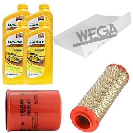 Kit filtro ar cabine + oleo + ar + 4 litros oleo motor diesel lubrax 15w40 mineral- doblo 2003 a 2011 - kit004532 - Fram Menor preço em Kit filtro ar cabine + oleo + ar + 4 litros oleo motor diesel lubrax 15w40 mineral- doblo 2003 a 2011 - kit004532 - Fram