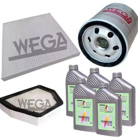 Kit filtro ar cabine + oleo + ar + 5 litros  oleo motor selenia  5w30 api sn - captiva 2009 a 2015 - kit00452 - Wega é boa?