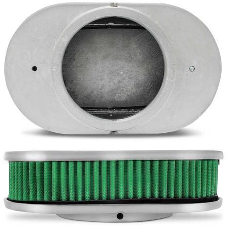Kit Filtro Ar Esportivo Oval + Base Carburador TLDZ Alumínio Verde - Prime é boa?