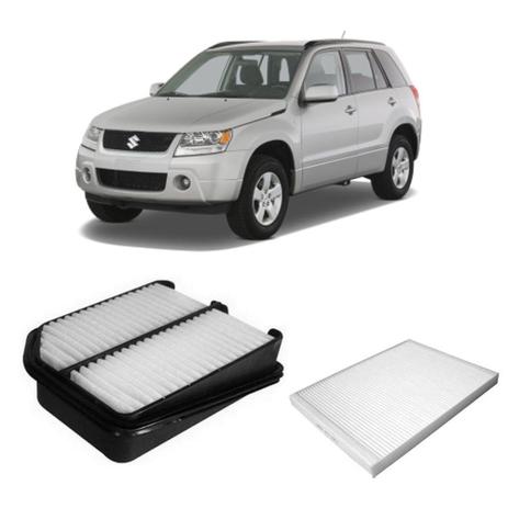 Kit Filtro Ar Motor + Ar Condicionado Grand Vitara 2.0 16v 2008 em diante - Wega Menor preço em Kit Filtro Ar Motor + Ar Condicionado Grand Vitara 2.0 16v 2008 em diante - Wega