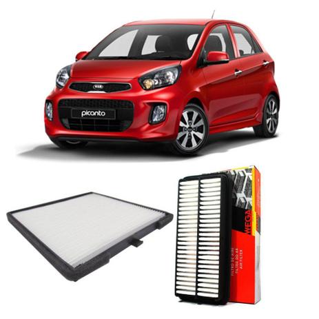 Kit Filtro Ar Motor + Filtro Ar Condicionado Kia Picanto - Wega Menor preço em Kit Filtro Ar Motor + Filtro Ar Condicionado Kia Picanto - Wega