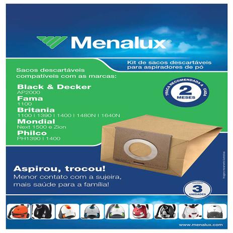 Kit Filtro Aspirador Pó Descartável Sim02 Menalux C/3 - Com 3 Unidades - Electrolux é boa?