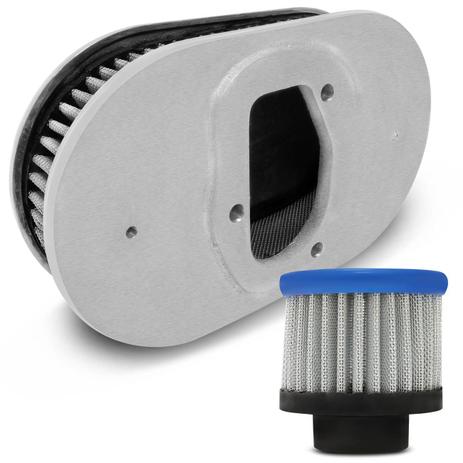 Kit Filtro Respiro Race Óleo Azul + Filtro Ar Branco + Base Carburador Mini Progressivo - Prime Menor preço em Kit Filtro Respiro Race Óleo Azul + Filtro Ar Branco + Base Carburador Mini Progressivo - Prime