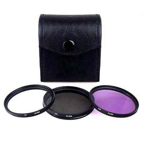 KIT Filtro UV CPL FLD e case para lente com rosca de 77mm - Oem Menor preço em KIT Filtro UV CPL FLD e case para lente com rosca de 77mm - Oem