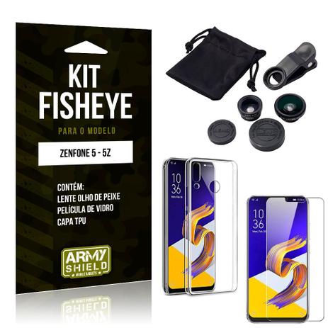 Kit Fisheye Asus Zenfone 5/5z Lente Fisheye + Capa + Película de Vidro - Armyshield Menor preço em Kit Fisheye Asus Zenfone 5/5z Lente Fisheye + Capa + Película de Vidro - Armyshield